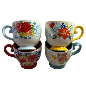 💐The Pioneer Woman Coffee Mug Floral Medley Set of 4
